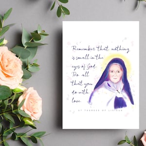 St Therese of Lisieux Digital Download, Little Flower Digital Download 5x7 8x10, St. Therese of the Child Jesus, Catholic Artwork Download