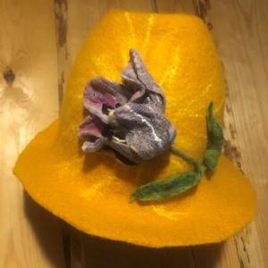 Modern Stylish  Sauna hat -  Purple Tulip, Best Gift, Original  look