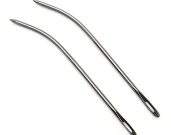John James Needles - Curved pack needles, 2 pcs needles with 1 pack. Leather Hand Sewing Needles. JOHN JAMES -MLT-P0000CXX