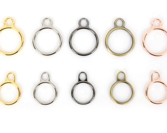 O-Ring Reißverschluss zieht 1ea(klein, groß) Gold, Silber, dunkelsilber, Antik matt, rosa, Leder Handwerk Werkzeug MLT-P0000CDV