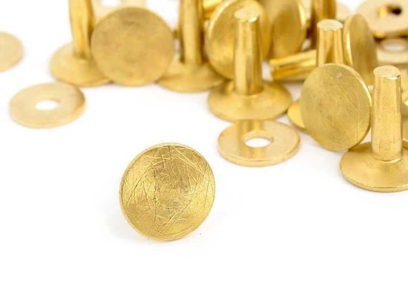 High Quality Brass Rivets & Burrs Rivets 9mm/12mm Leather Etsy