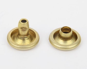 Double sided rivet - 10mm(diameter) 30set and brass metal Studs, Anti-rust, making asscessories Leather craft tools MLT- P00000RY