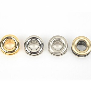 8 mm, 10 mm oogje met ring - goud, zilver, mat zilver, antiek, leren knutselgereedschappen P0000BIV