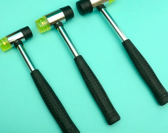 Rubber Mallet for leather craft tool,Dual-purpose rivet Hammer, 2 different side head hammer, Leather craft tools MLT-P0000BRB