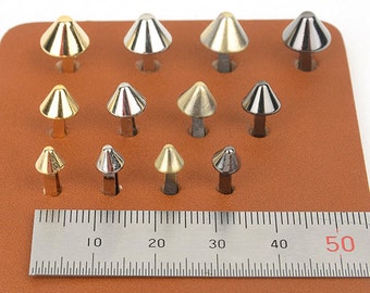 10ea Cone Studs Rivets, DIY Rivet Stud Leather craft Tools MLT - P0000BAJ