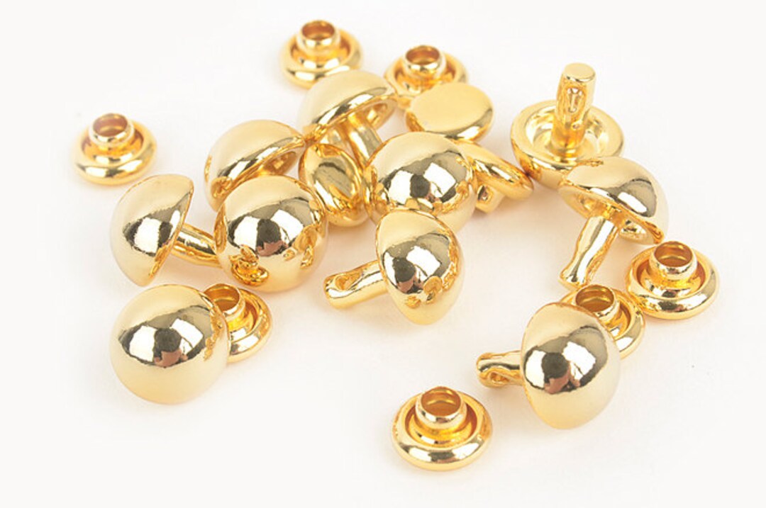 Zinc Dome Rivets: 10mm Circle Studs, Anti-rust (10 Set) - Etsy