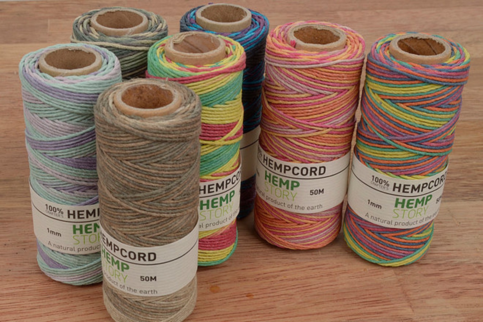 Hemp Cord 1.0mm Mixed waxed Twine Color High Quality Hemp Etsy