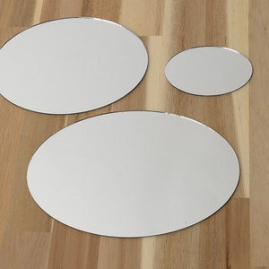 The DIY Mirror- 5ea(1set), 3 Oval size , making Leather patch mirror, leather craft tools, MLT-P0000CDI