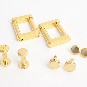 dulles bag Ornament Set, Dumbbell decoration  Double steps rivet, Square Ring Leather craft tools MLT-P00000VE