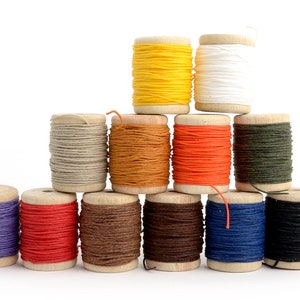 Waxed Thread, Hand Sewing Thread Round Wax Thread for Hand Sewing Leather , 0.7mm or 1.0mm-20M length Leather craft tools MLT-P0000BDE