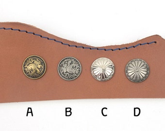 15mm Concho (10ea 1set) foot lenth - 7mm, Rivet and Metal Studs, Anti rust, Leather craft tools MLT-P00000XU