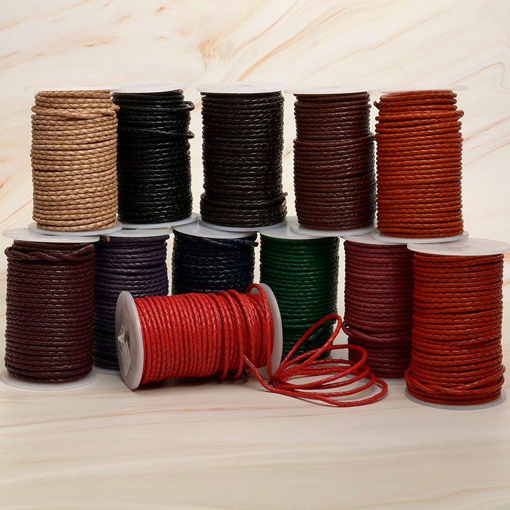 Twisted Genuine Leather Bolo Cord, One Meter