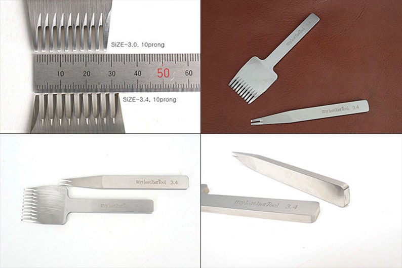 3mm4.2mm Leather Stitching Prong Chisel Set 2/10/20prong Etsy