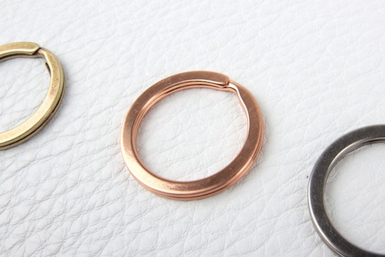 Basic Key Ring Ver.2( Matte Color), 5ea -1set , Making Keyring,leather ...