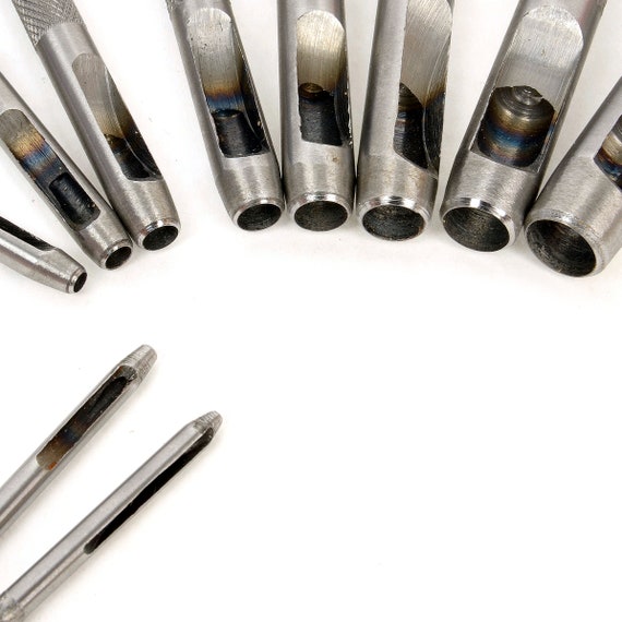 110mm steel hole punch set 10 kinds sizeleather toolhole Etsy