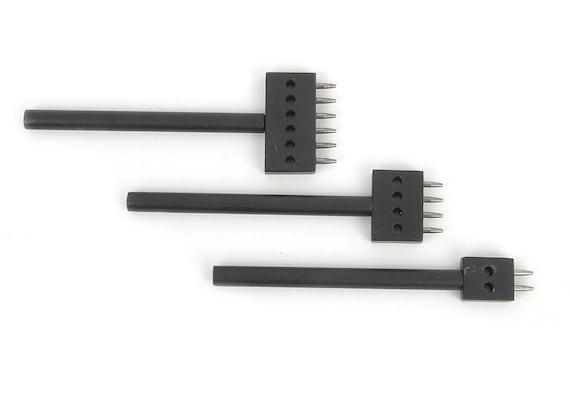 Leather Stitching Chisel Set: Round Punch Prong, 2/4/6 Chisels (4/6mm)
