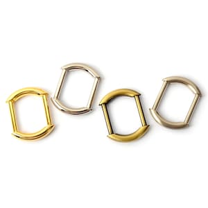 20mm ラウンドスタイル スクエアリング（内径）、スクエアリング、ゴールド、シルバー、シルバーマット、アンティークマット - レザークラフトツール MLT-P0000BWX
