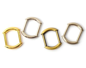 20mm Square Ring - Zinc Alloy - Gold, Silver, Matte Finishes
