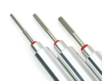 Penroller met leren rand en aluminium handvat: leren knutseltool