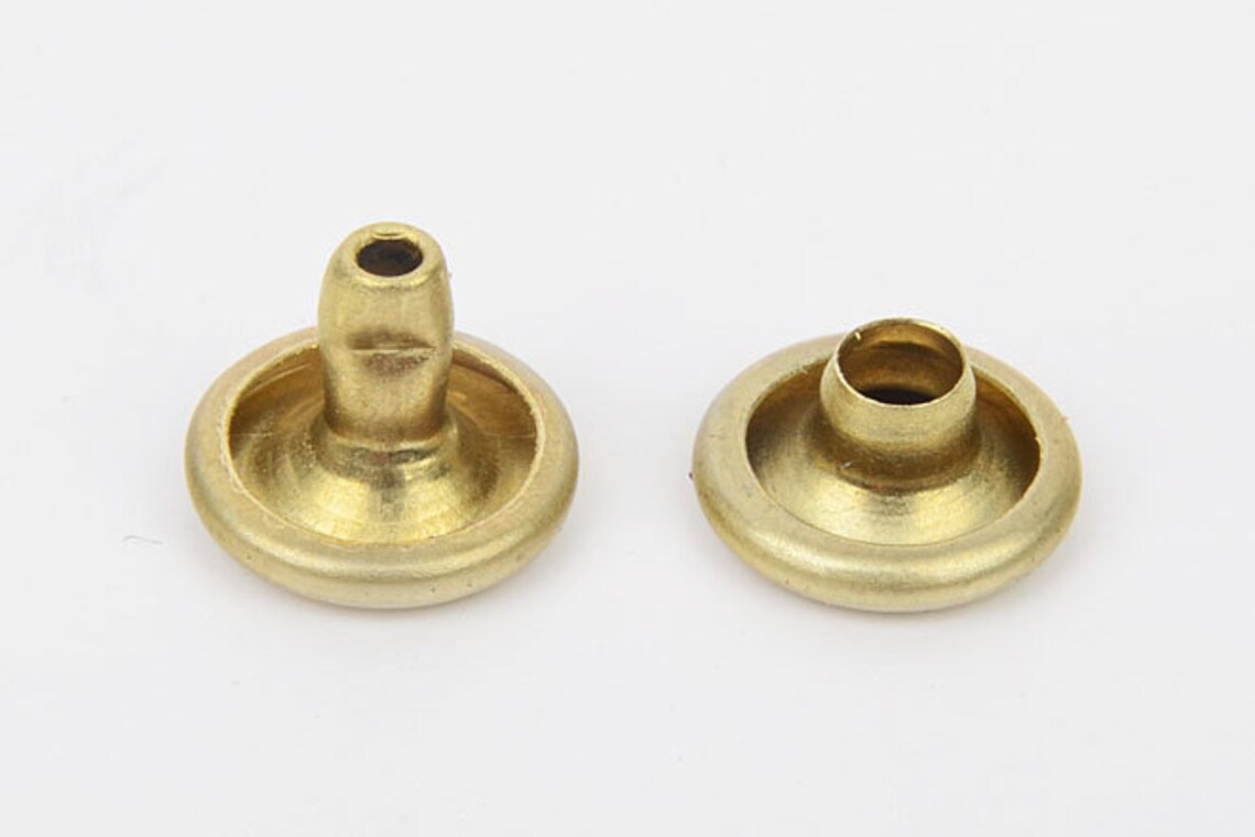Double sided rivet 13mmdiameter 30set and brass metal Etsy