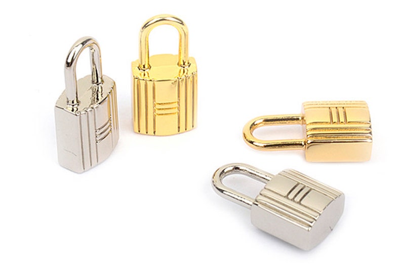 Small Lock Charm. Gold & Silver Plated Charms. Handmade Etsy