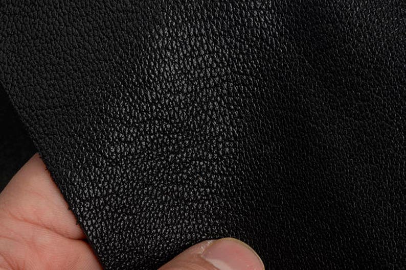 GOATSKIN Leather black 45 Sq Ft Finished Goatskin Leather Etsy