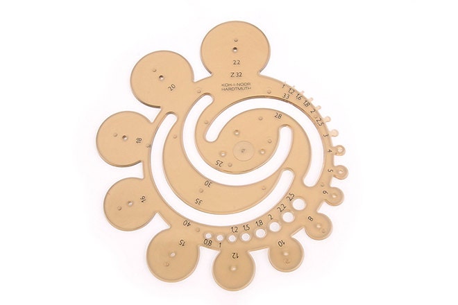 Round style Templet. 1 in 1Ruler, Circle Ruler tool,use drawing tools,Leather craft tools MLT-P0000BSE