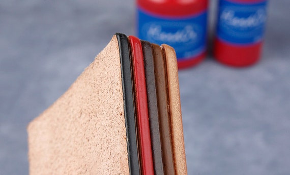 Leather edge paint Section Lacquers offers a pleasing finish to