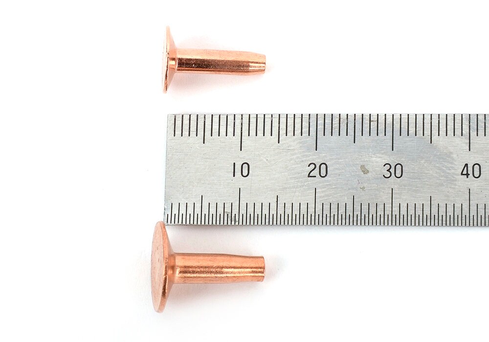 20 Piece #9 Solid Copper Rivets And Burrs 5/8-3/4-1 and 1-1/4
