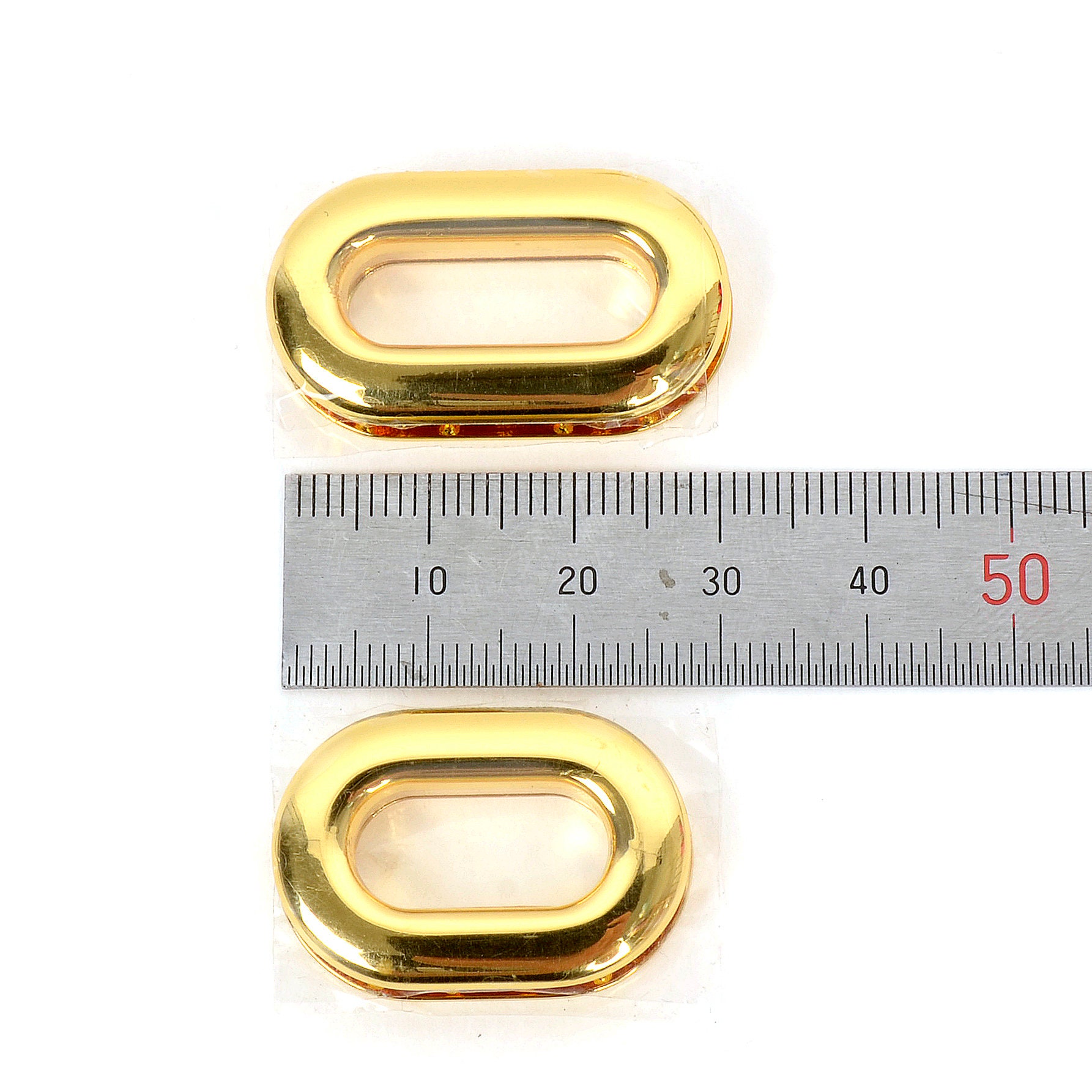 oeillet TIR oblong (ovale) en acier galvanisé (acier zingué) 40x20 mm