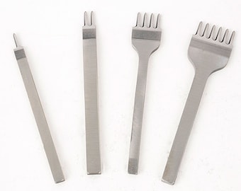 Steel Diamond Stitching Chisels: Leather Craft Tool Set (3mm-6mm)