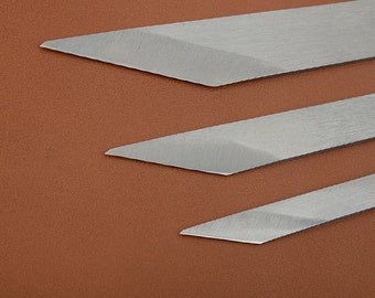 Trancher Leather Knife, 3blade set, Straight, curved, skiver,Leather craft tools-MLT-P0000BVK
