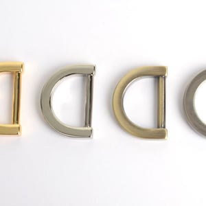 20、25 mm モルデン D リング (金属) 内径、D リング、色: ゴールド、シルバー、シルバーマット、アンティークマット - レザークラフトツール MLT - P00000UJ