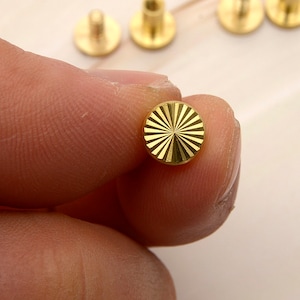 Tappo decorativo a vite Chicago misura 8 mm Vendita in unità da 10 pezzi, Strumento per l'artigianato in pelle-MLT-P0000DPR