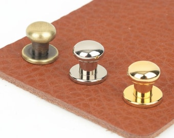 High end quality Button Studs ver.1 - 5mm, 5pcs -1set, making asscessories Leather craft P0000BAK