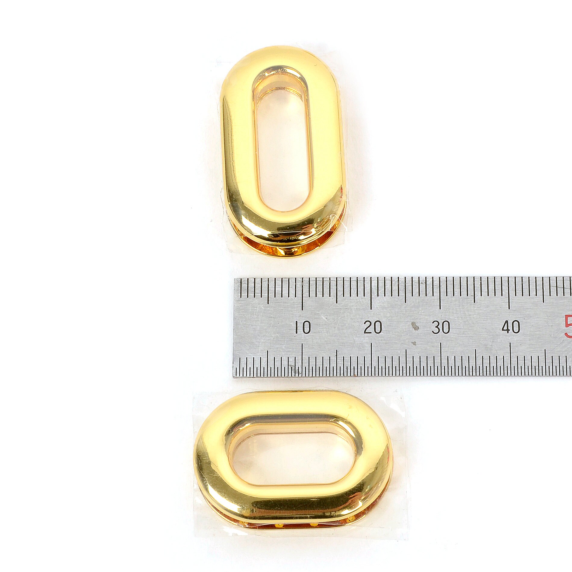 WedDecor Lot 50 Œillets Ovales Laiton 30 Mm – Avec Rondelles Antirouille, Pour Cuir, Bannières Vinyle, Maroquinerie, Scrapbooking, Gris Acier