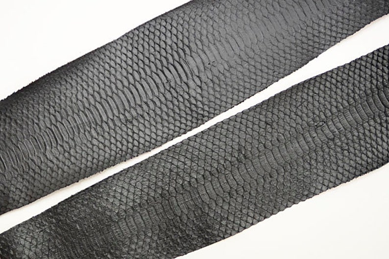 Matte Black Water Snake Skin genuine Leather for - Etsy