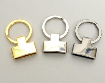 Metal Keyring Holder: 30mm, Gold, Silver, Antique, Pink