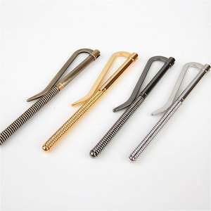 Clip para billetes con resorte: accesorio para billetera con clip DIY, dorado, plateado, antiguo (80 mm/85 mm) P00000LG