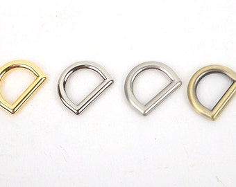 15/20mm Classic D-Ring (Metal) Inside Diameter, D-Ring,color: Gold,Silver,Antique Flat MLT-P0000BHM