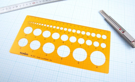 Koring Circle Templet. Circle Ruler tool,use drawing tools,Leather craft  tools MLT-P00000JG