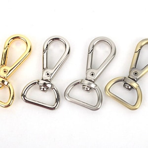 Modern Swivel Clips (Short ver.)-15/20mm(0.59/0.79&quot;) Plated Metal, Leather craft tools, for 15/20mm straps,Bag Making Suppliers MLT-P0000BHN