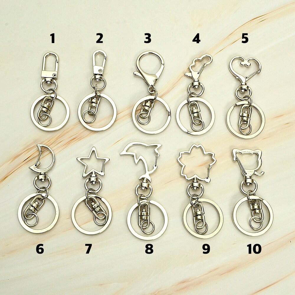 Key Ring 5pcs With 1 Set Making Accessories Nickel Collor