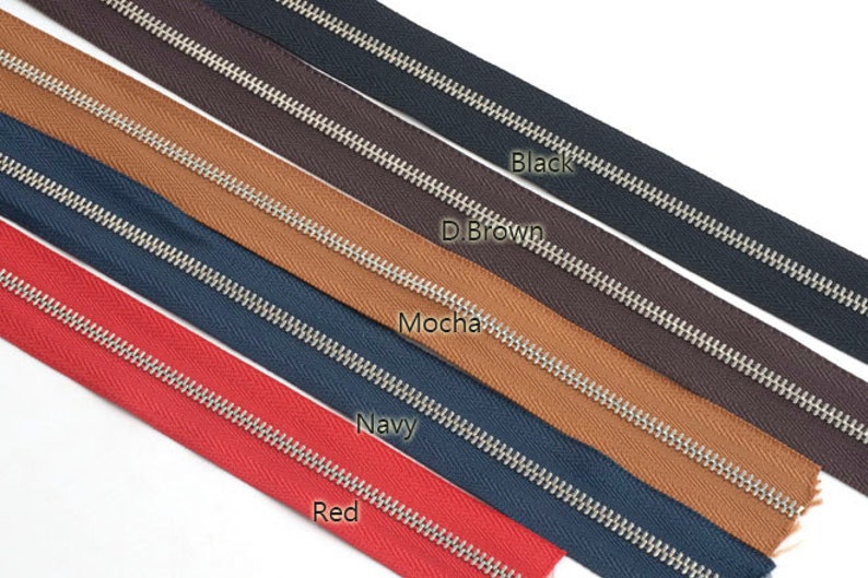 YKK Zipper nickel No.3 1m Nickel Color Zinc With Etsy