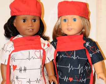 Heartbeat Scrubs For 18" Dolls