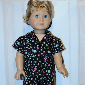 Christmas Candy Boy Pajamas For 18&quot; Dolls