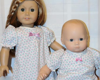 Dainty Floral Nightgown For 18" Dolls