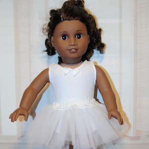 White Ballerina Outfit For 18&quot; Dolls