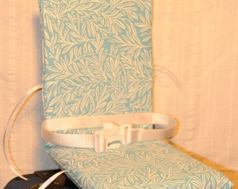 Blue Leaves Print Travel Seat For 18" Dolls