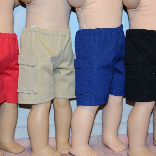 Cargo Shorts for 18" Dolls (Several Colors Available)